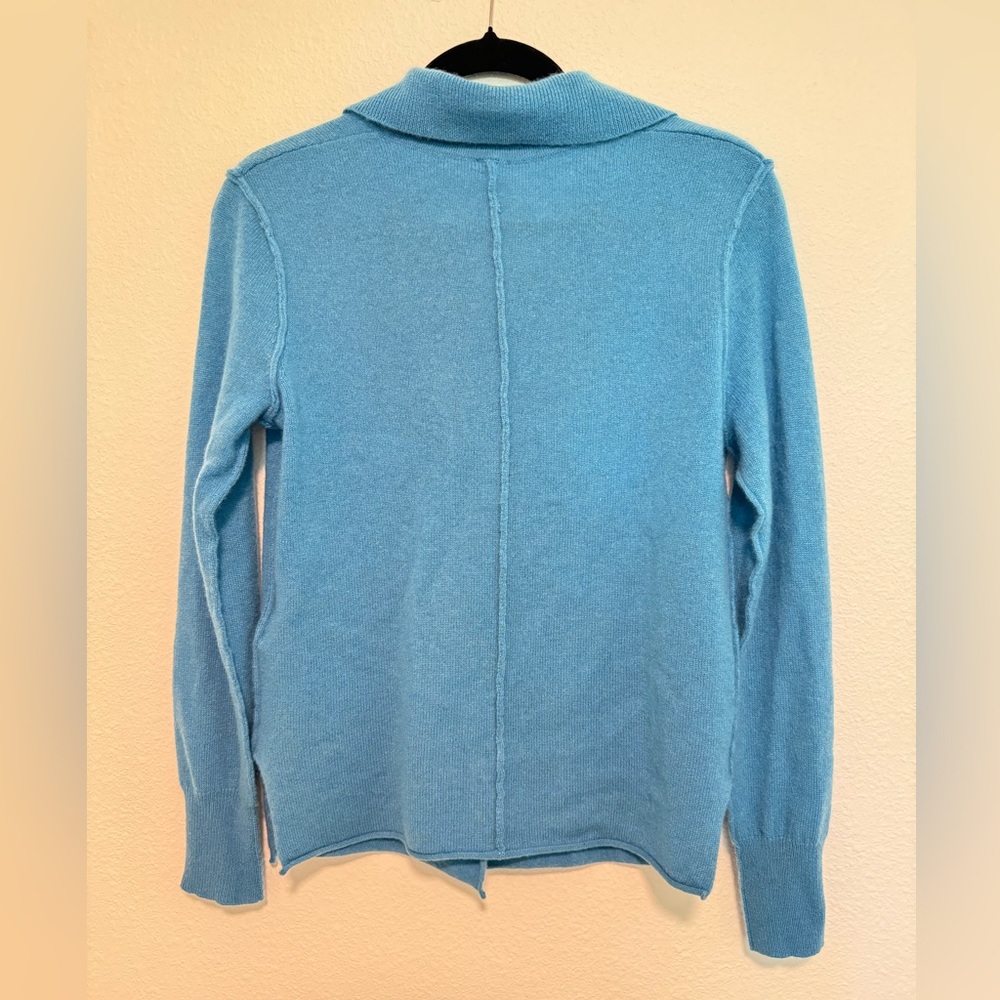 Free people Paloma Cashmere Cardigan 100% Cashmere women’s size Size blue NWOT - Picture 2 of 7